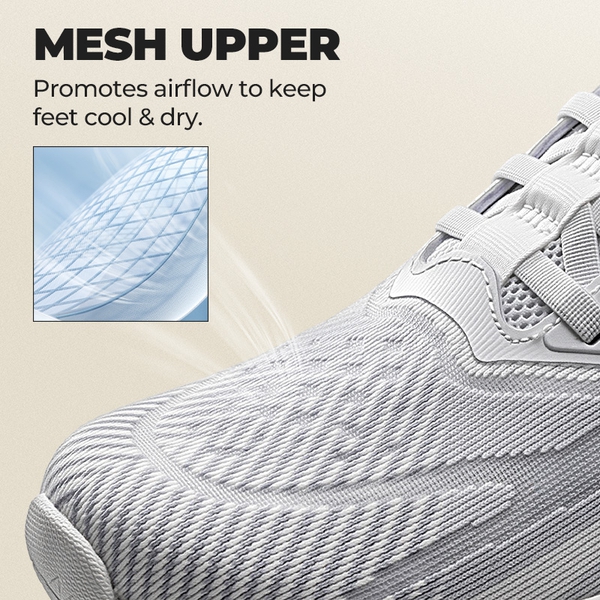 Women’s Slip-on Breathable Non-Slip Running Shoes - WHITE - 4