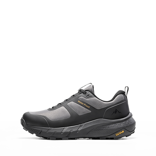 Men's Anti-Slip Arch Support Hiking Shoes - BLACK/GREY - 1