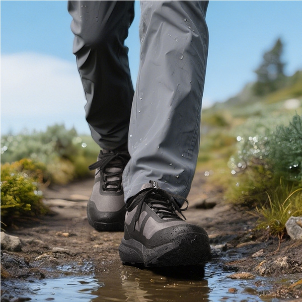 Men's Anti-Slip Arch Support Hiking Shoes - BLACK/GREY - 9