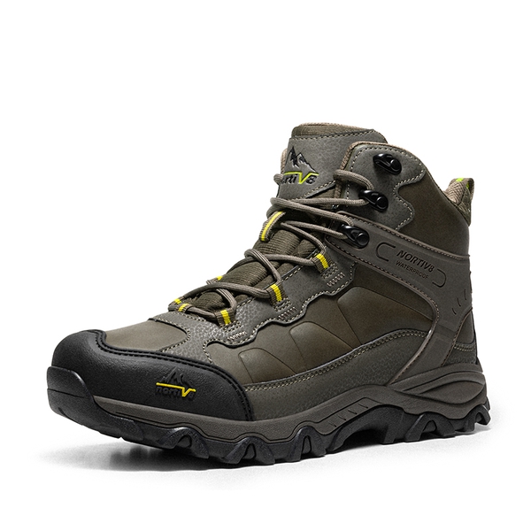 Men's High-Top Non-Slip Waterproof Hiking Boots - OLIVE -  0