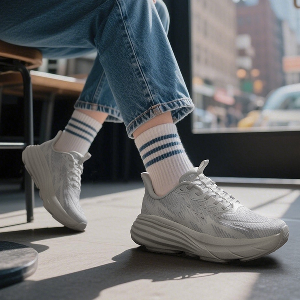 Women’s Slip-on Breathable Non-Slip Running Shoes - WHITE - 6