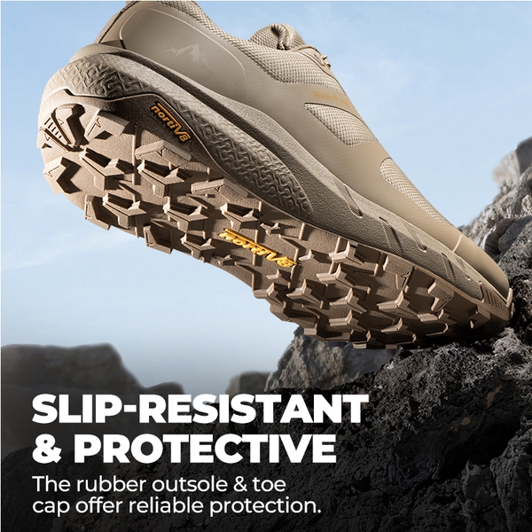 Men's Anti-Slip Arch Support Hiking Shoes - SAND - 6