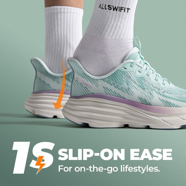 Women’s Slip-on Breathable Non-Slip Running Shoes - LIGHT GREEN - 2