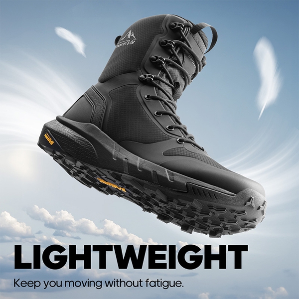 Men's Slip-Resistant Ankle Support Tactical Boots - BLACK - 4