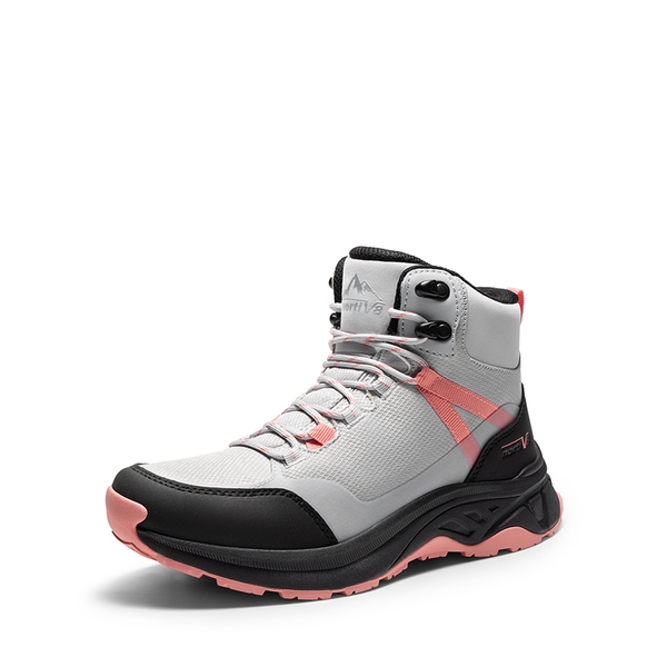 Women's Lightweight Arch-Support Waterproof Hiking Boots - GREY PINK -  0