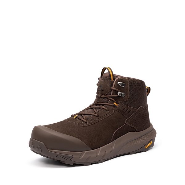 Men's Lightweight Non-Slip Nano Toe Cap Work Boots - ALL BROWN -  0