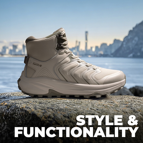 Women's Stylish Anti-Slip Waterproof Hiking Boots - KHAKI - 8