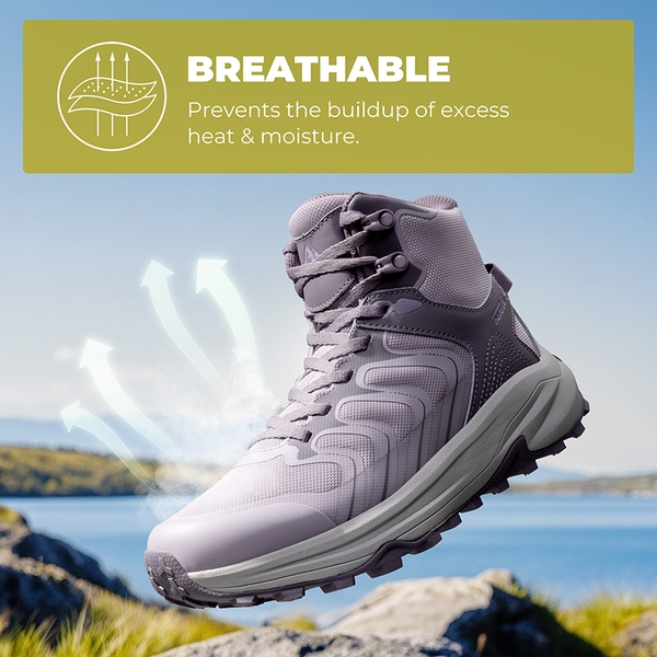 Women's Stylish Anti-Slip Waterproof Hiking Boots - LIGHT PURPLE - 2