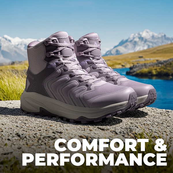 Women's Stylish Anti-Slip Waterproof Hiking Boots - LIGHT PURPLE - 7