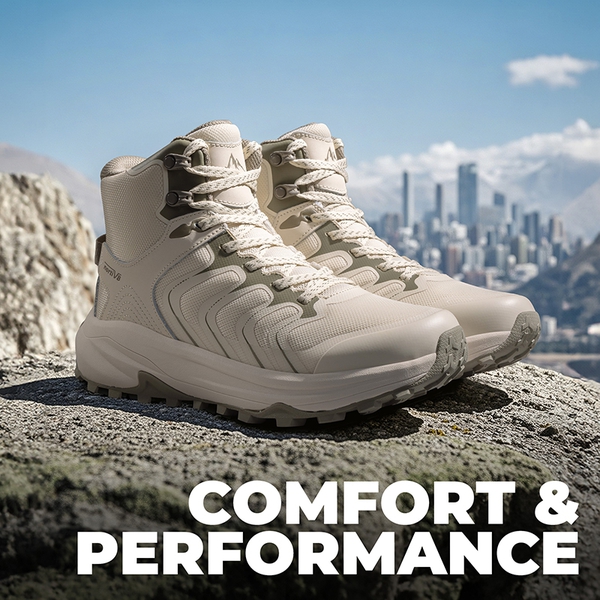 Women's Stylish Anti-Slip Waterproof Hiking Boots - KHAKI - 7