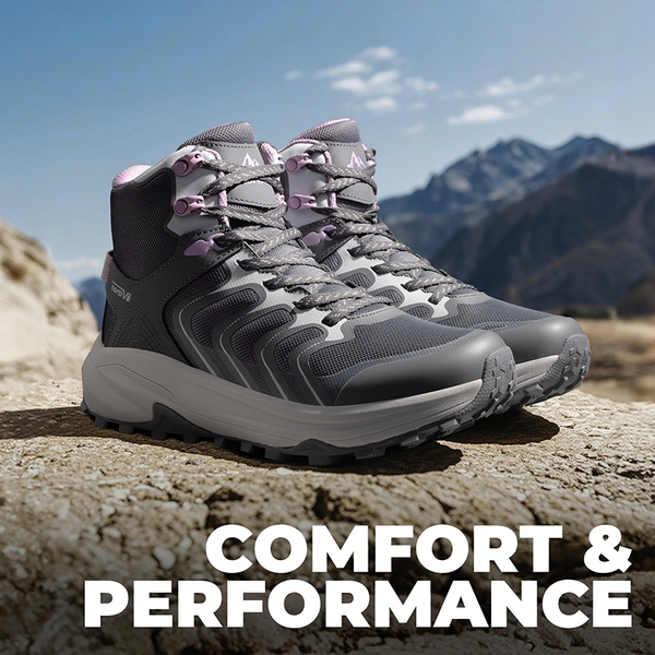 Women's Stylish Anti-Slip Waterproof Hiking Boots - DARK GREY - 7