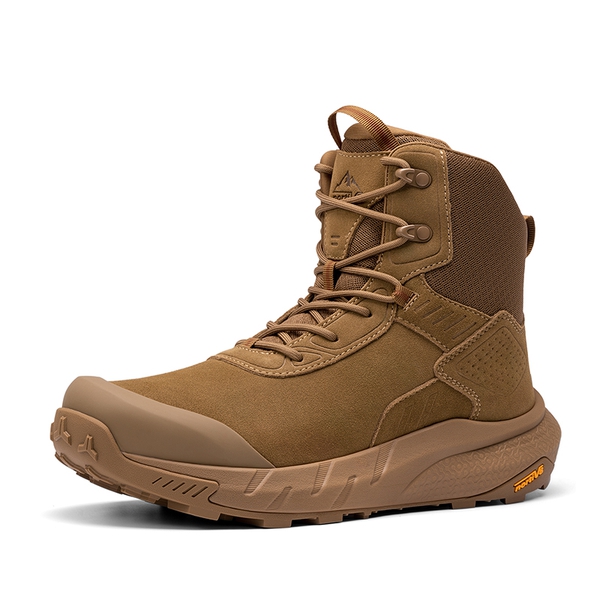 Men's High-Top Lace-Up Military Tactical Boots - COYOTE -  0
