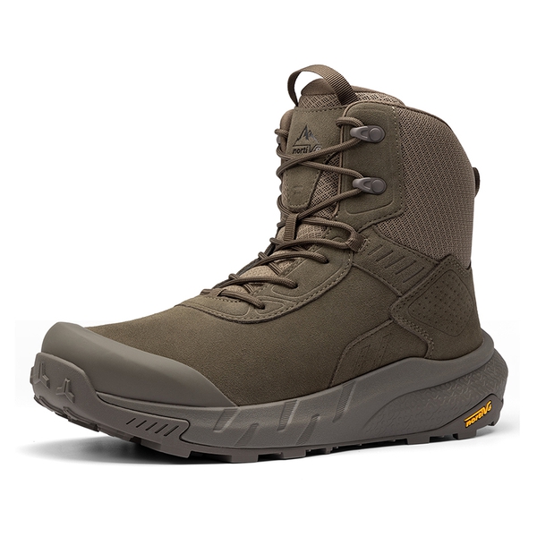 Men's High-Top Lace-Up Military Tactical Boots - COFFEE - 1