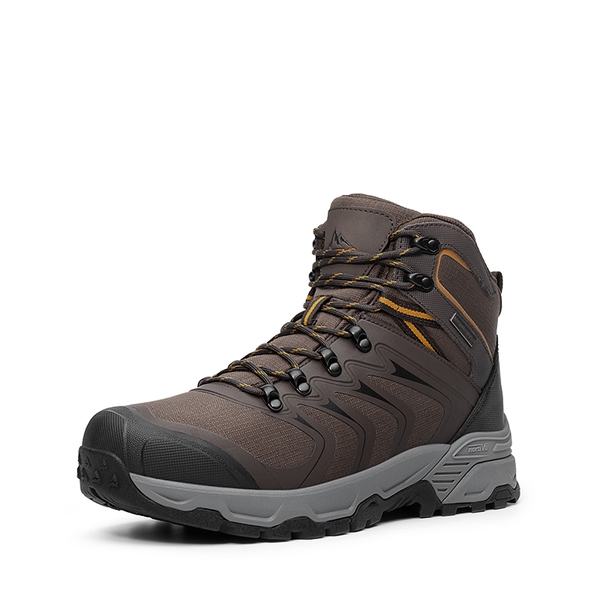 Men’s Waterproof High-Rebound Hiking Boots - BROWN -  0