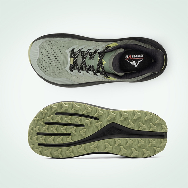 Men’s Breathable Wide Toe Non-Slip Running Shoes - LIGHT GREEN - 6