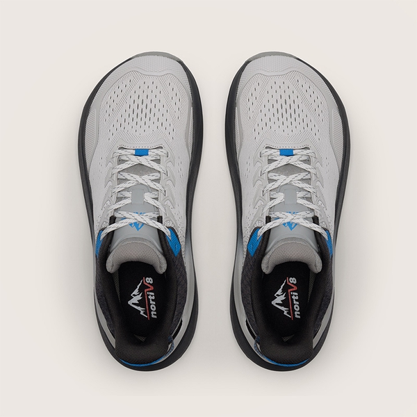 Men’s Breathable Wide Toe Non-Slip Running Shoes - BLACK/LIGHT GREY - 7