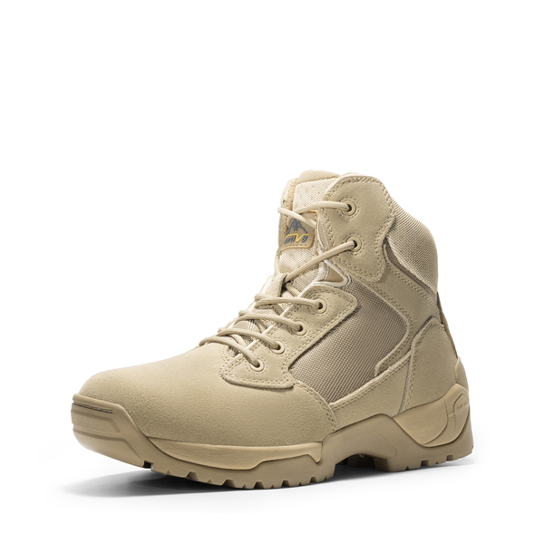 Men's Military Tactical Wide Work Boots【Wide Fit】 - SAND - 1