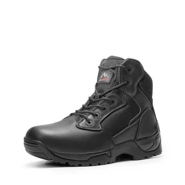 Men's Military Tactical Wide Work Boots【Wide Fit】 - BLACK - 1