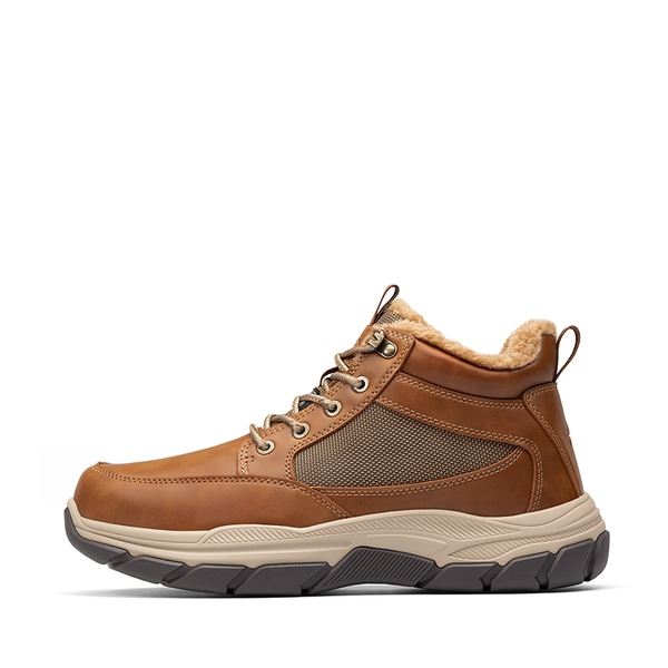 Men’s Waterproof Insulated Winter Snow Boots - LIGHT BROWN - 1