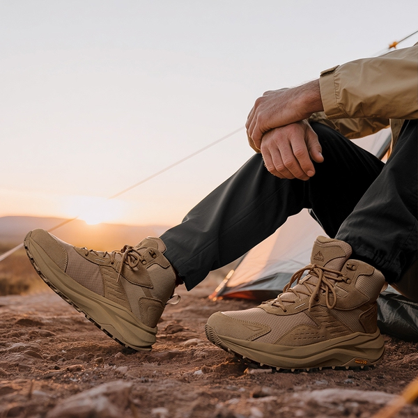 Men’s Waterproof Wide Toe Hiking Boots - SAND - 8