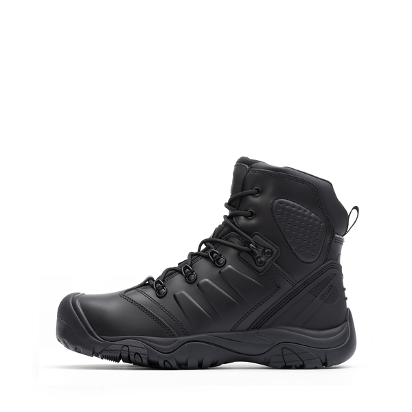 Men's Waterproof Steel Toe Cap Work Boots - BLACK -  0