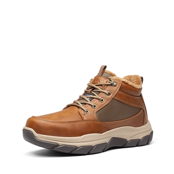 Men’s Waterproof Insulated Winter Snow Boots - LIGHT BROWN -  0