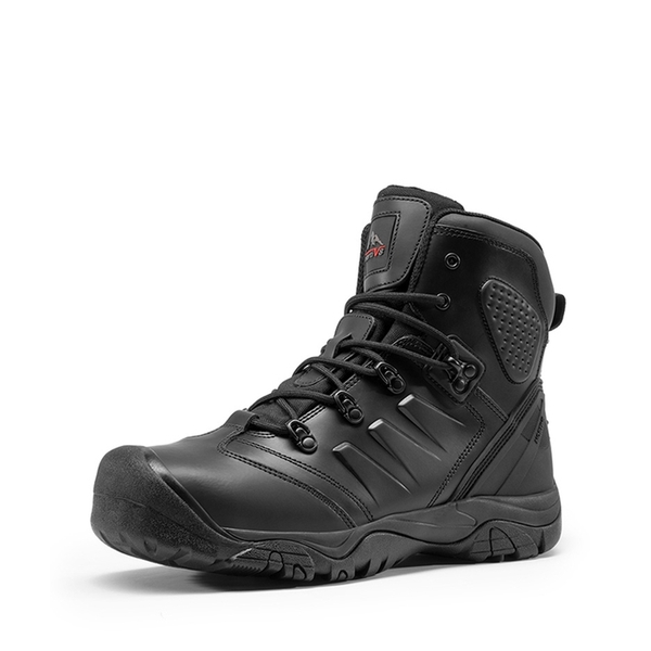 Men's Waterproof Steel Toe Cap Work Boots - BLACK - 1