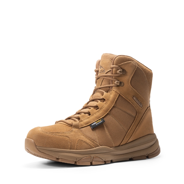 Men's Waterproof Lightweight Military Work Boots - BROWN - 1