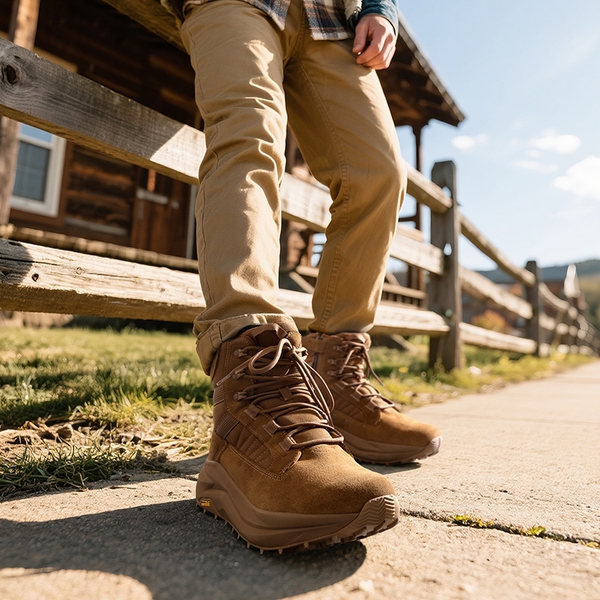 Men’s Leather Tactical Combat Boots - COYOTE - 11