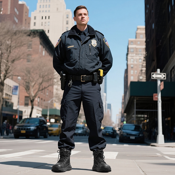 Men’s Leather Tactical Combat Boots - BLACK - 12