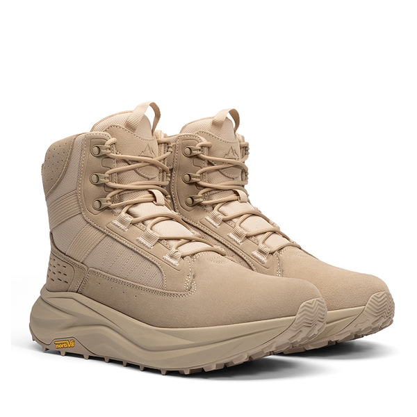 Men’s Leather Tactical Combat Boots - SAND - 3