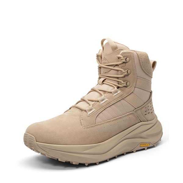 Men’s Leather Tactical Combat Boots - SAND - 2