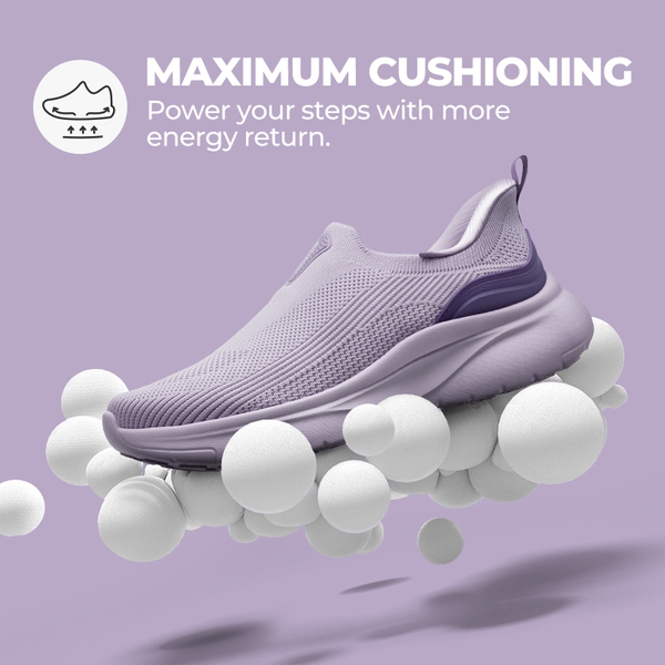 Women’s Breathable Slip-On Walking Shoes - PURPLE - 3