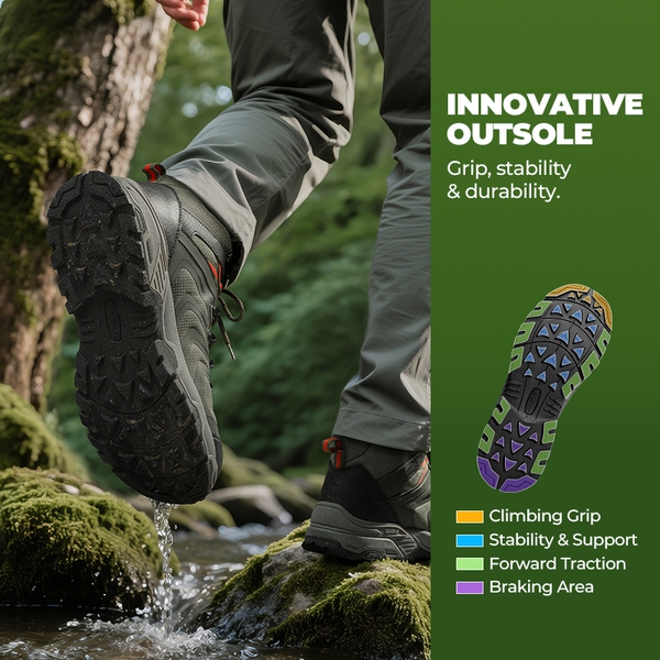 Armadillo 3 Men’s Waterproof High-Rebound Hiking Boots - ARMY GREEN - 4