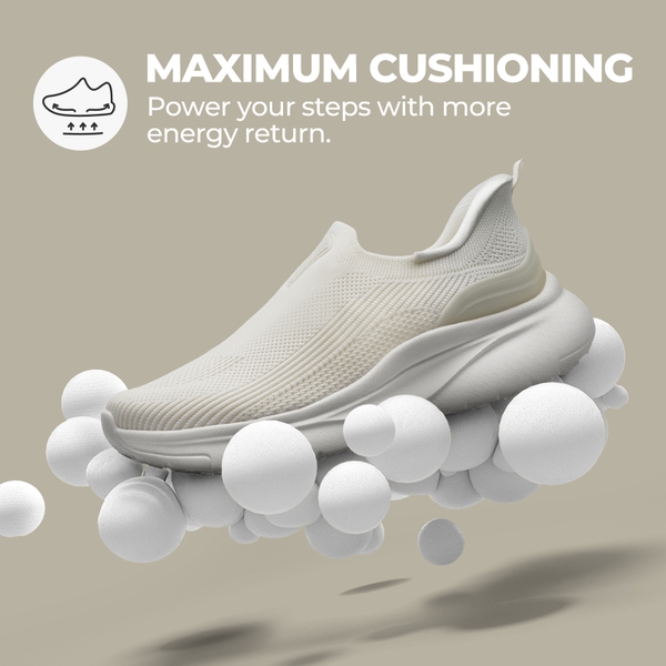 Women’s Breathable Slip-On Walking Shoes - WHITE - 3