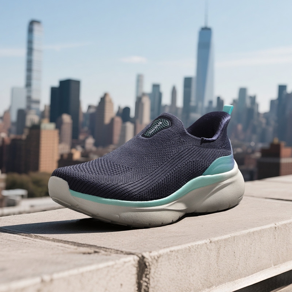 Women’s Breathable Slip-On Walking Shoes - NAVY - 6