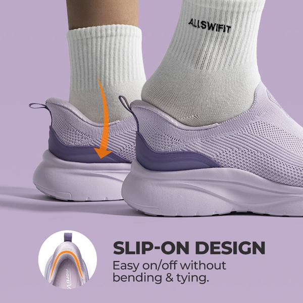 Women’s Breathable Slip-On Walking Shoes - PURPLE - 2