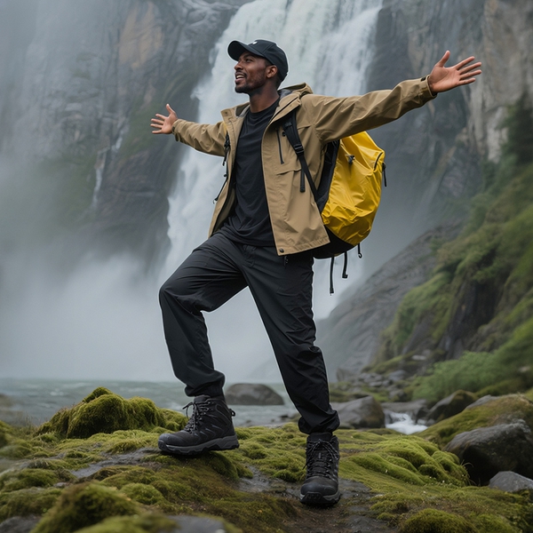 Armadillo 3 Men’s Waterproof High-Rebound Hiking Boots - BLACK/GREY - 9