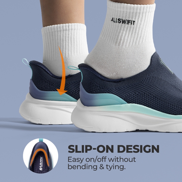 Women’s Breathable Slip-On Walking Shoes - NAVY - 2