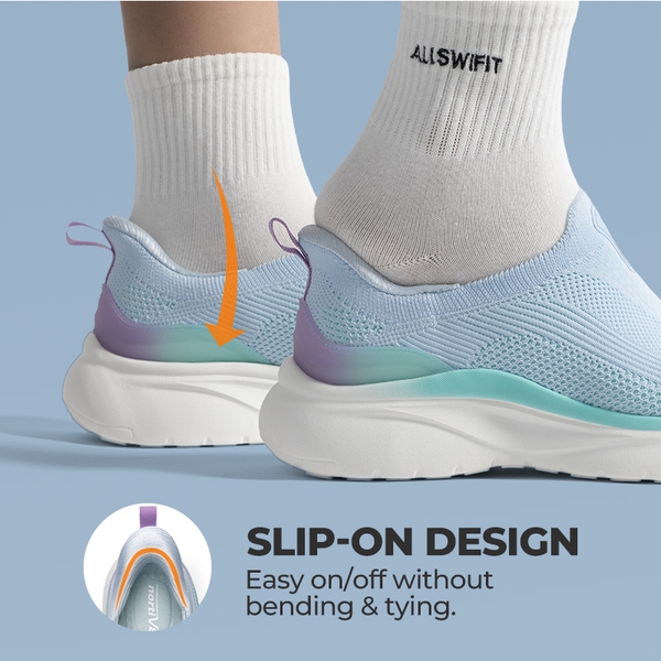 Women’s Breathable Slip-On Walking Shoes - LIGHT BLUE - 2