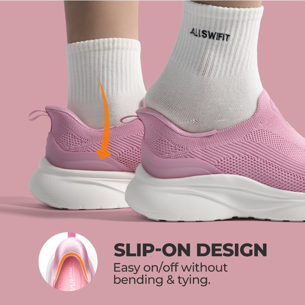 Women’s Breathable Slip-On Walking Shoes - PINK - 2