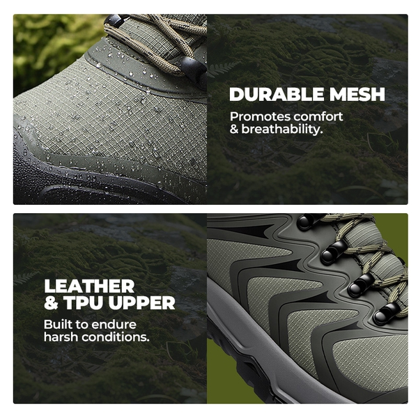 Armadillo 3 Men’s Waterproof High-Rebound Hiking Boots - ARMY GREEN - 7