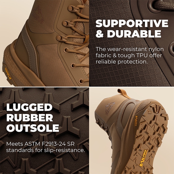 Men’s Nano Composite Toe Work Boots - COYOTE - 4