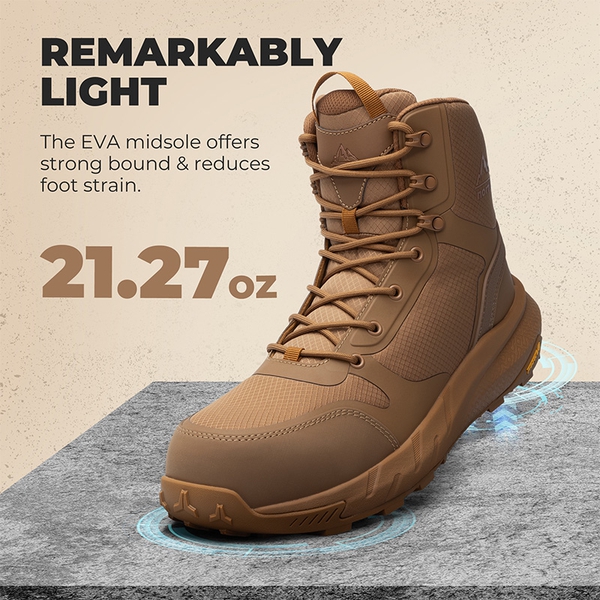 Men’s Nano Composite Toe Work Boots - COYOTE - 2