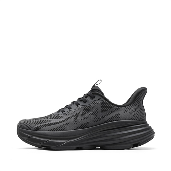 Men’s Slip-On Running Shoes - BLACK - 1
