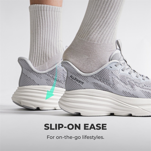 Men’s Slip-On Running Shoes - GREY - 3