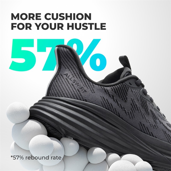Men’s Slip-On Running Shoes - BLACK - 2