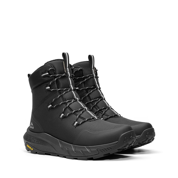 Men’s Waterproof Insulated Winter Snow Boots - BLACK - 2