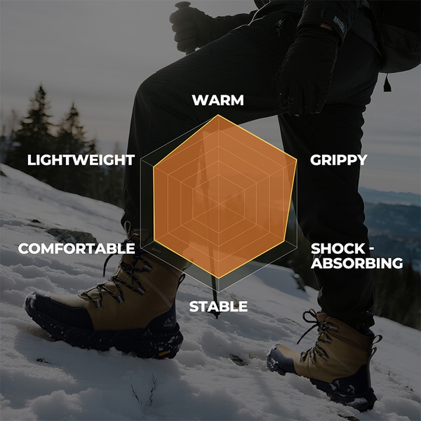 Men’s Waterproof Insulated Winter Snow Boots - LIGHT TAUPE - 8