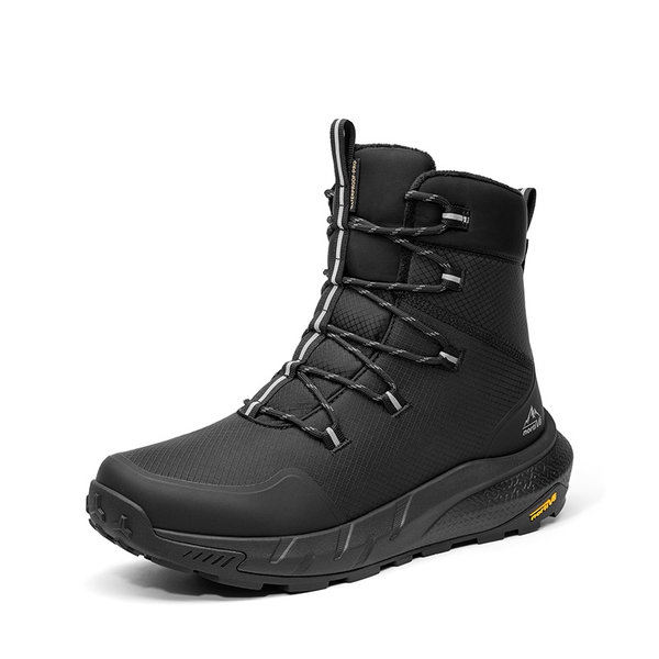 Men’s Waterproof Insulated Winter Snow Boots - BLACK -  0